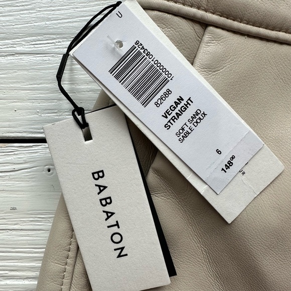 NWT Babaton Command Vegan Straight Pant in Soft Sand size 6 - Picture 12 of 16